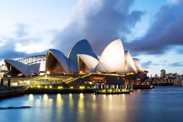 View of the Sidney Opera House in Australia