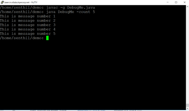 To Run DebugMe.java on Nonstop, execute the following command: