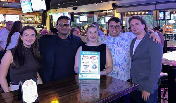 New to Nonstop (N2NS) Committee at Kirby’s Ice House Reception at TBC25 in Houston